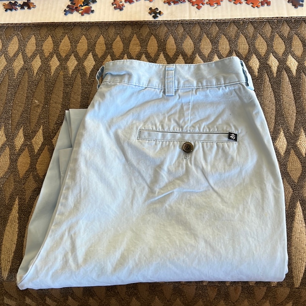 Mens flat from light blue khakis